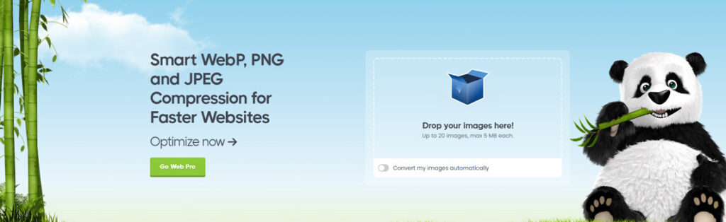 צילום מסך של אתר tinyPNG לדחיסת תמונות
